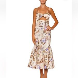 ZIMMERMANN
COCO FLORAL TIE FRONT MIDI DRESS